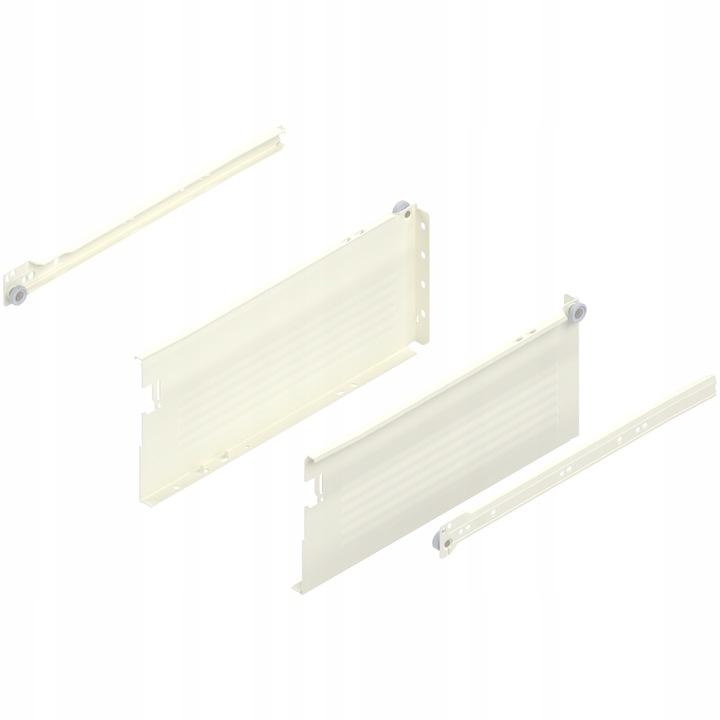 Zestaw szuflady BLUM METABOX w kolorze kremowym. o długości 450mm.